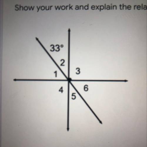Use the information in the diagram to find measure angle 6 and angle 5.

Show your work and explai