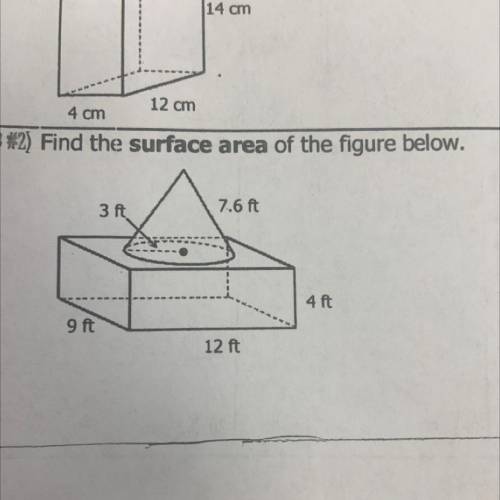 Please find the surface area. 25 point worth.