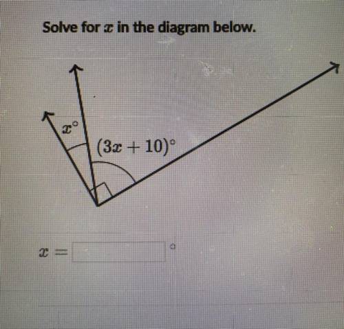 Solve for x in the diagram below.
(3.2 +10)
(No links) please and tysm!