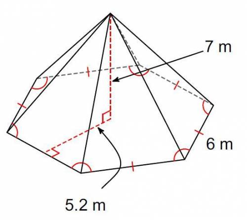 PLEASE HELP AND ANSWER CLEARLY! Refer to the diagram below to find the volume of the solid. Round a