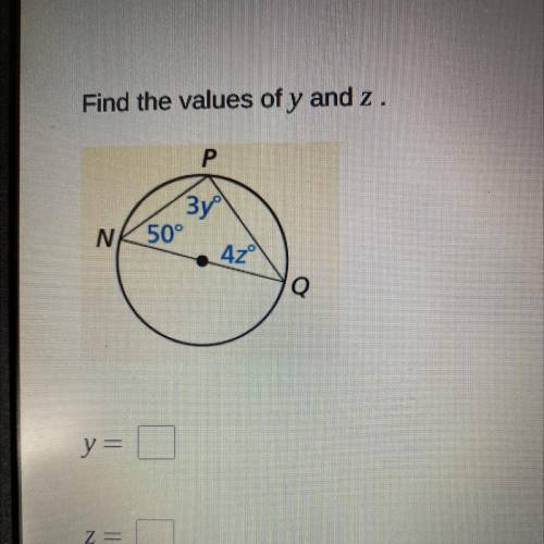 Find the values of y and z.