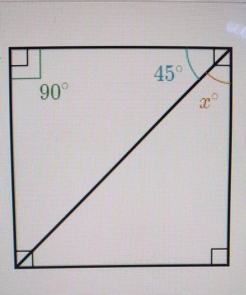 What does the Angle X =​