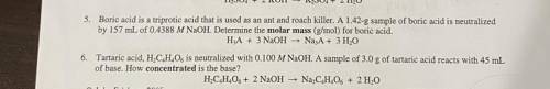 Can someone help with with number 6? I am learning about acid base titration