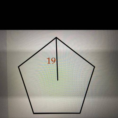 Find the area of the regular pentagon with an apothem of 19.