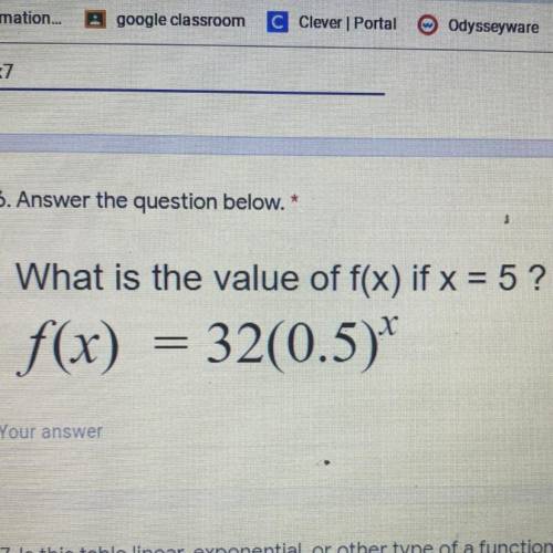 What is the value of f(x) if x=5 ?