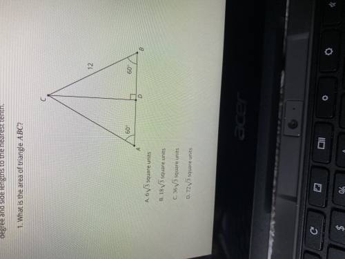 What is the area of triangle ABC?
