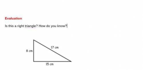 Is this a right triangle? How do you know?