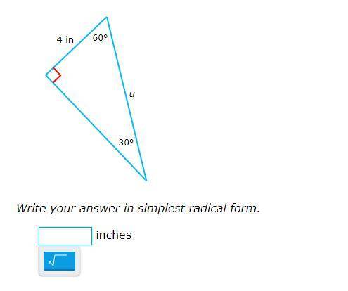 I NEED HELP PLEASE 
answer needs to be in simplest radical form