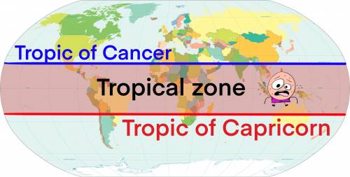 Like in this picture, Does tropical zone have a high temperature?