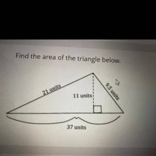 Find the area of the triangle below.