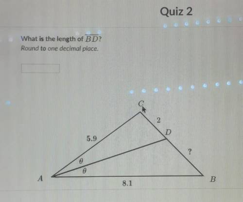 What is the length of BD? Round to one decimal place​
