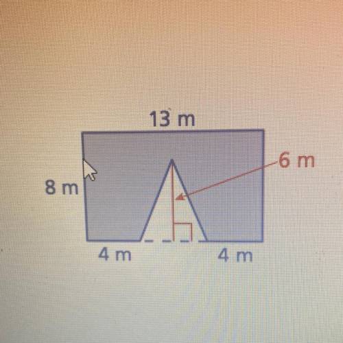 Find the area of the figure 
area m2