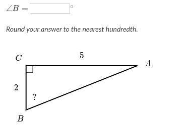 Solve for an angle in right triangles