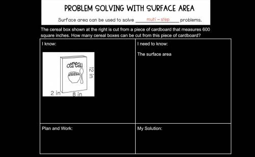 Please help on this surface area word problem!