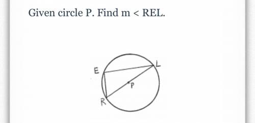 Use the picture find the measure of REL