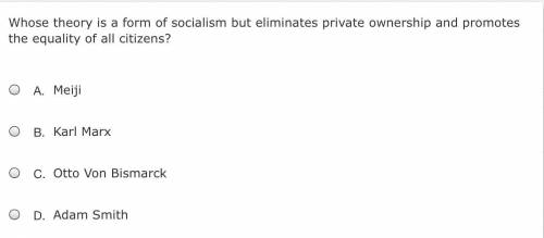 Whose theory is a form of socialism but eliminates private ownership and promotes the equality of a
