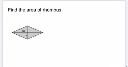 Find the area of rhombus