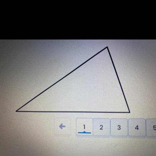 Is this triangle acute, right, or obtuse?

NEED HELP WITH THIS
A. Acute 
B.