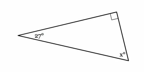 PLEASE HELP
The measures of the angles of a triangle are shown in the figure below. Solve for x.