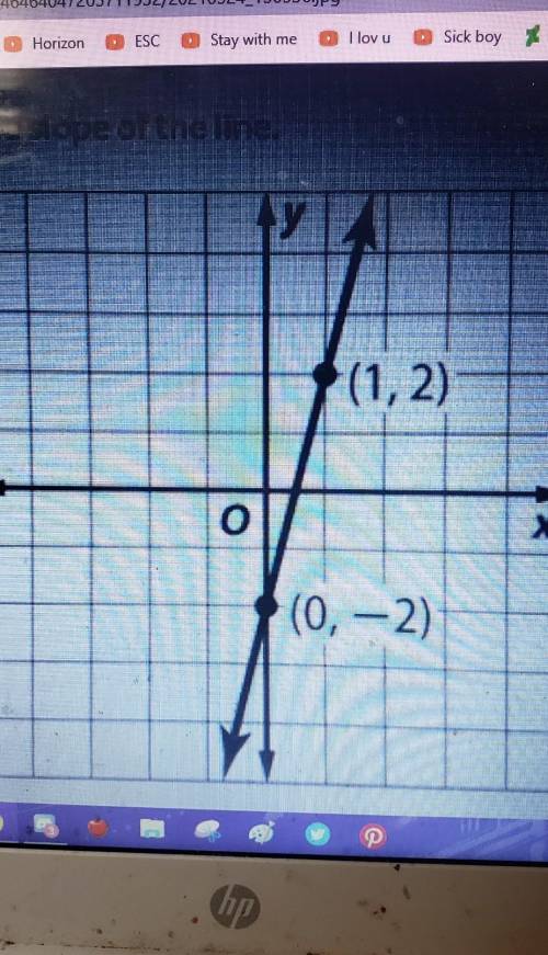 Find the slope of this line​
