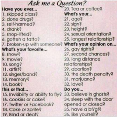 Ask me anything and I'll answer