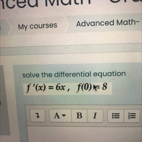 Solve the differential equation