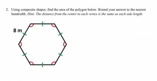 Find the area of the polygon using composite shapes ! Please help my grade is :(