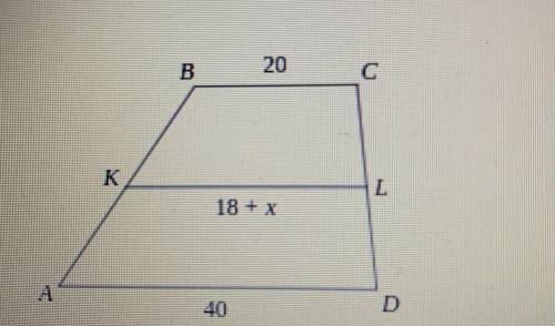 Solve for X. each figure is a trapezoid