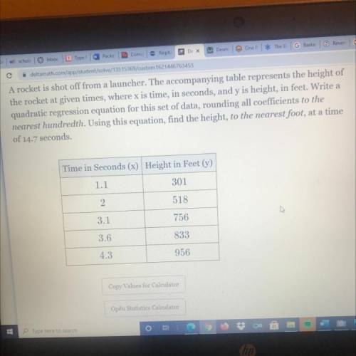 Find the regression equation and the final answer need help ASAP