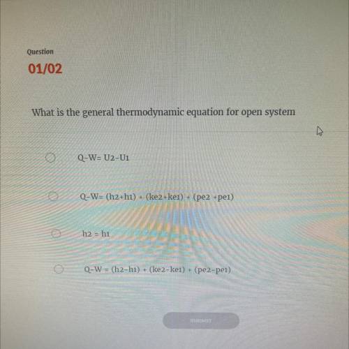What is the general thermodynamic equation for open system