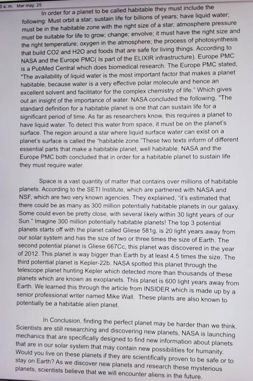 Can someone help me out to correct my essay based on habitable planets? :) Thank you! :D​