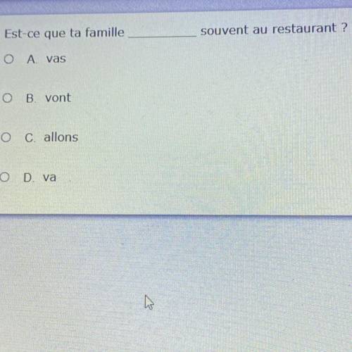 French
souvent au restaurant ?
Est-ce que ta famille
Photo included
