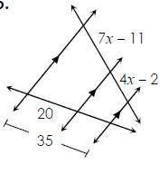 Solve for x.
..................................
