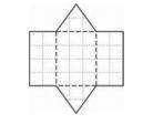 Find the surface area of the following triangular prism:

Tips: Break the net into regular polygon