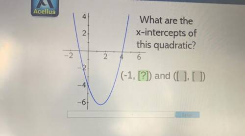 What are the x-intercepts of this quadratic? Pls help