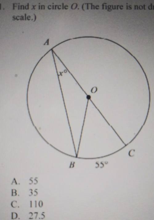Find X in circle O. (the figure is not drawn to scale)​