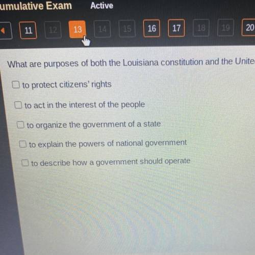 What are purposes of both the Louisiana constitution and the United States Constitut

to protect c