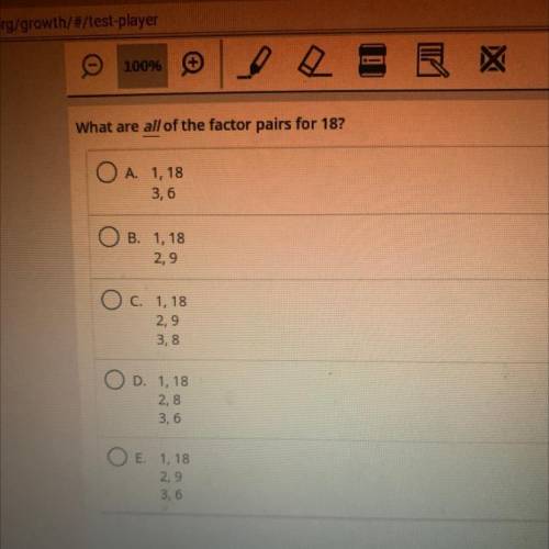 What are all of the factor pairs for 18?