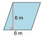 What is the area of the parallelogram?
36 m 2
18 m 2
24 m 2
72 m 2
