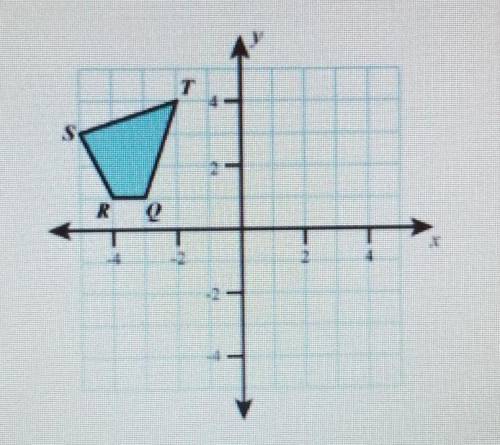Quadrilateral QRST is shown. Two students each perform a different reflection on the original figur