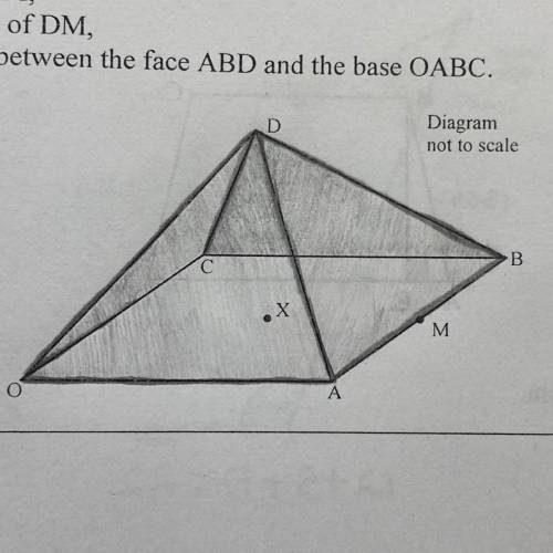 OABCD is a square based pyramid of side 4 cm as shown in the diagram. The vertex D is 3 cm

direct