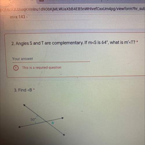 I need help
Angles S and T are complementary. if M