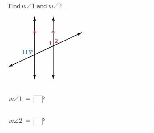 Find angle 1 and angle 2.