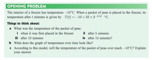 The interior of a freezer has temperature¡10±C. When a packet of peas is placed in the freezer, its