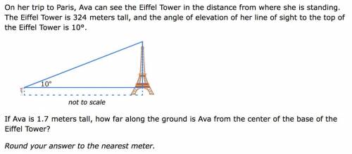On her trip to Paris Ava can see the Eiffel Tower in the distance from where she is standing. The E
