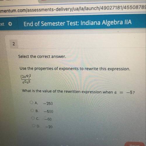The answer please for my online class