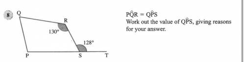 Pqr=qps work out the value of qps