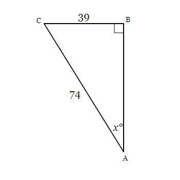 Solve for x. Round to the nearest tenth of a degree, if necessary.