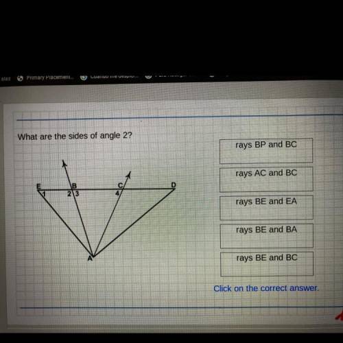 What are the sides of angle 2?