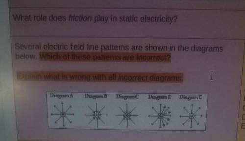 What role does friction play in static electricity? Several electric field line patterns are shown